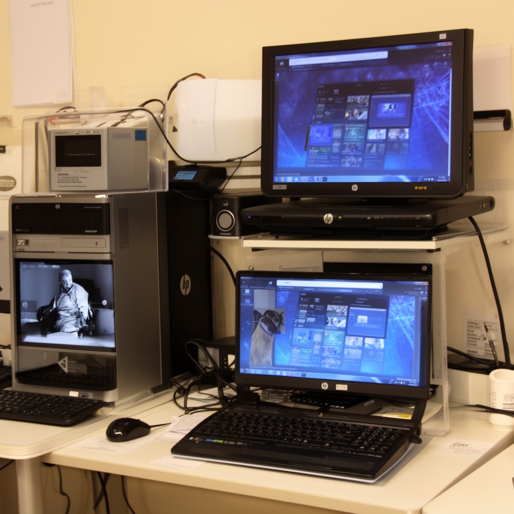 AI-generated illustration of HP Pavilion PCs