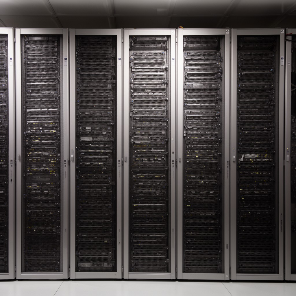 AI-generated illustration of HP ProLiant servers