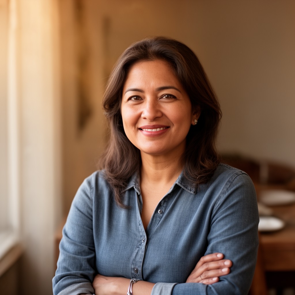 AI-generated illustration of Maya Soetoro-Ng