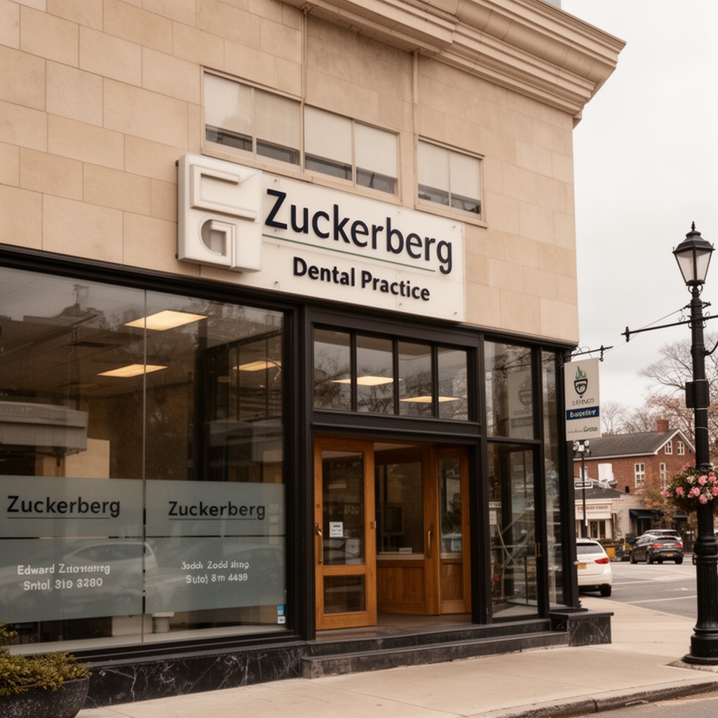 AI-generated illustration of Zuckerberg dental practice in Dobbs Ferry, New York
