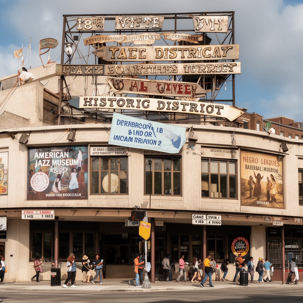 AI-generated illustration of 18th and Vine Historic District