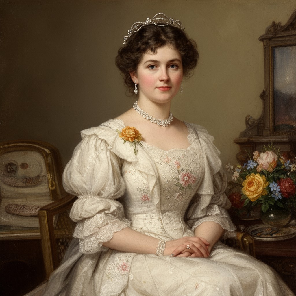 AI-generated illustration of Princess Mary Adelaide of Cambridge