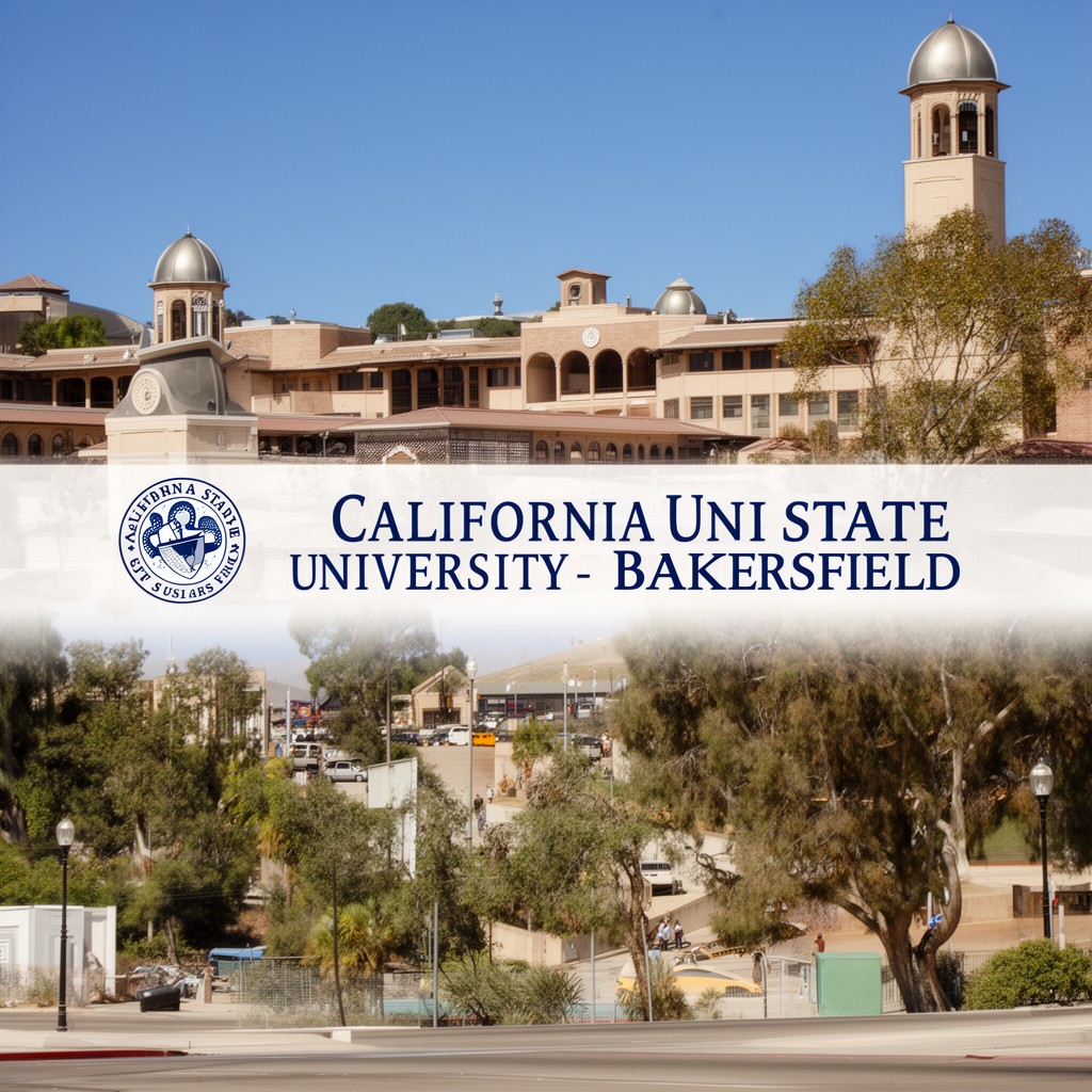 AI-generated illustration of California State University, Bakersfield