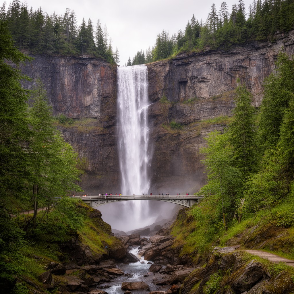 AI-generated illustration of Montmorency Falls