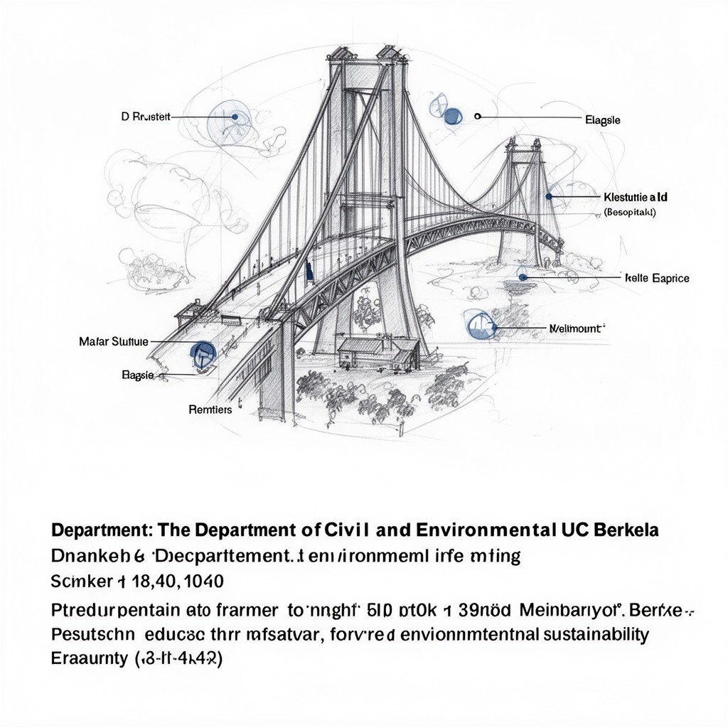 AI-generated illustration of Department of Civil and Environmental Engineering, UC Berkeley
