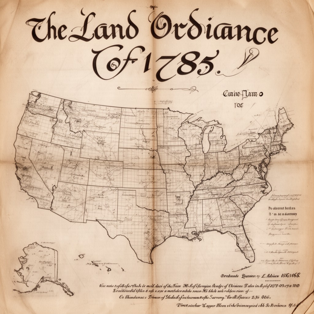 AI-generated illustration of Land Ordinance of 1785