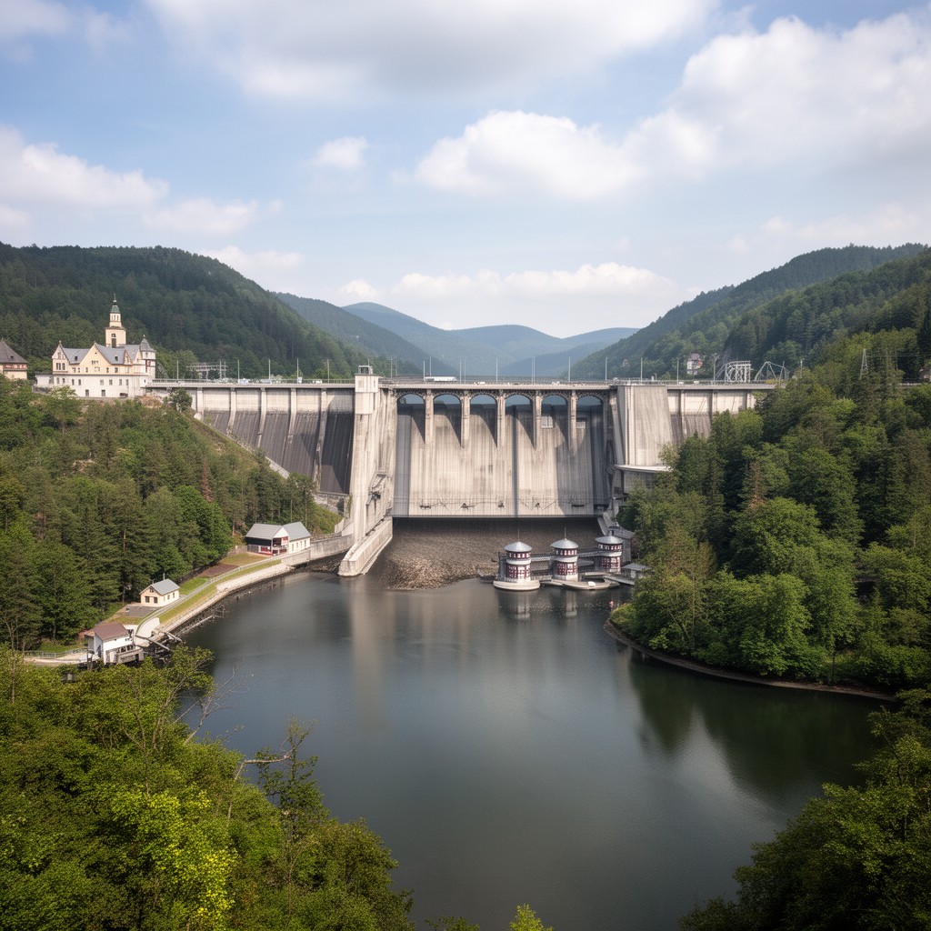 AI-generated illustration of Eder Dam