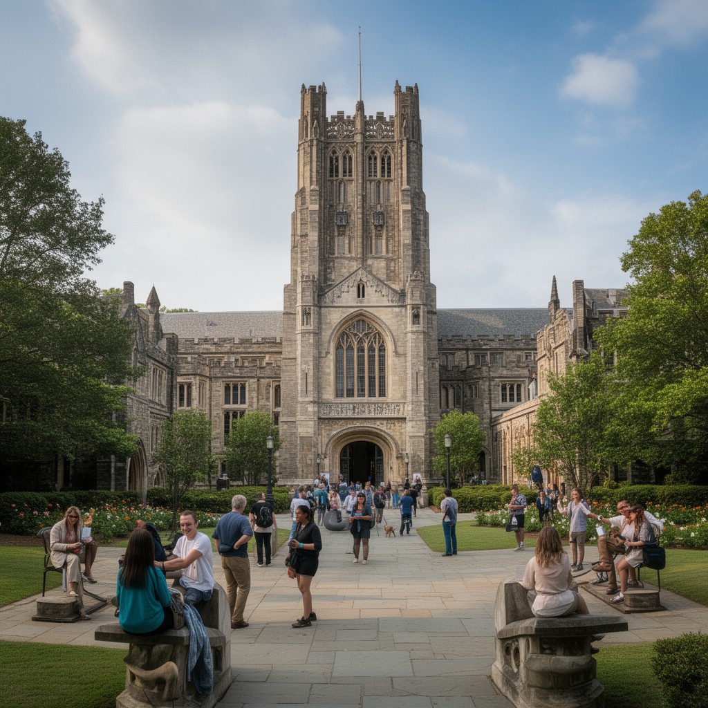 AI-generated illustration of West Campus