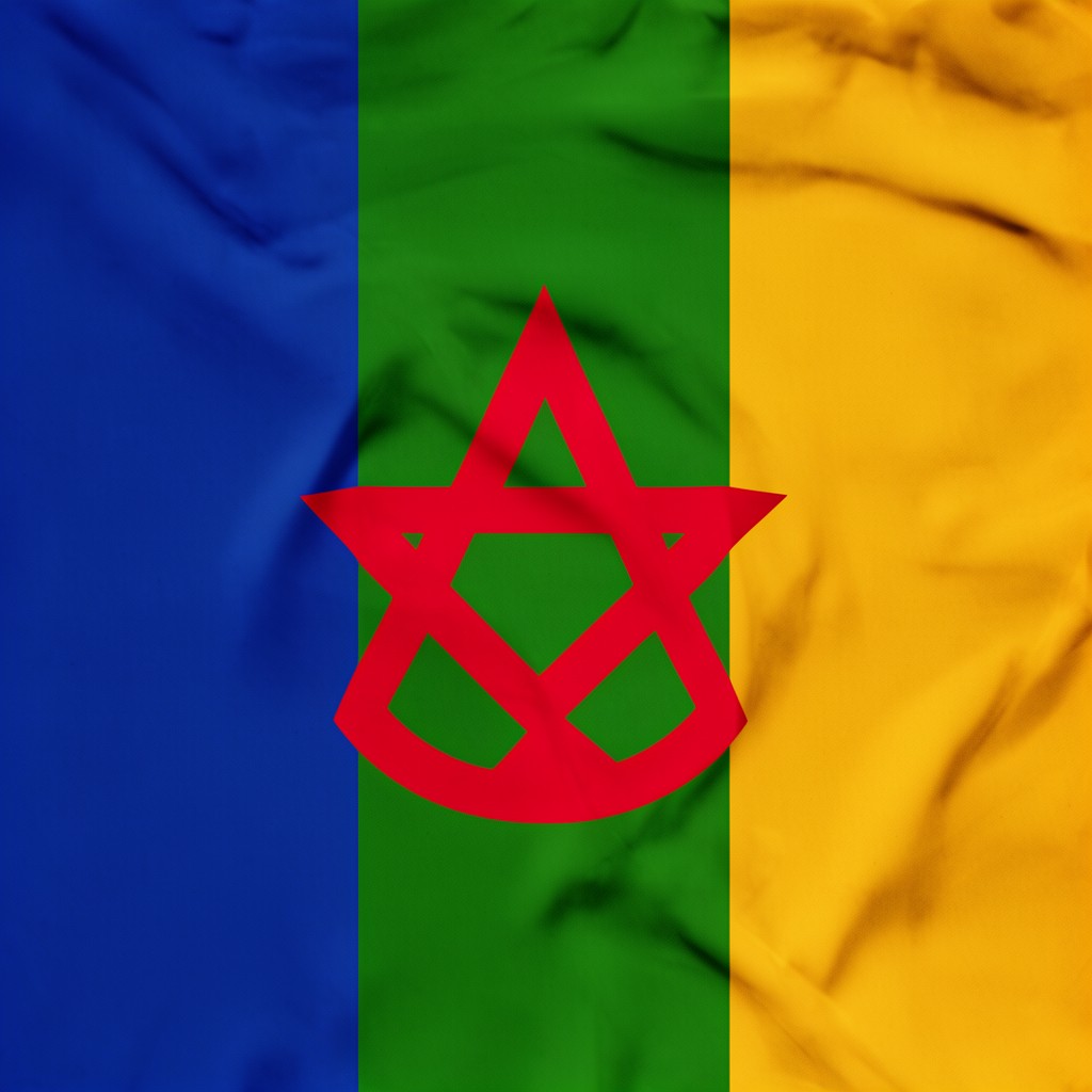 AI-generated illustration of Amazigh flag