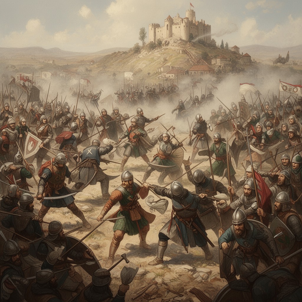 AI-generated illustration of Battle of Tours