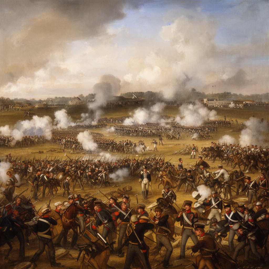 AI-generated illustration of Battle of Wavre