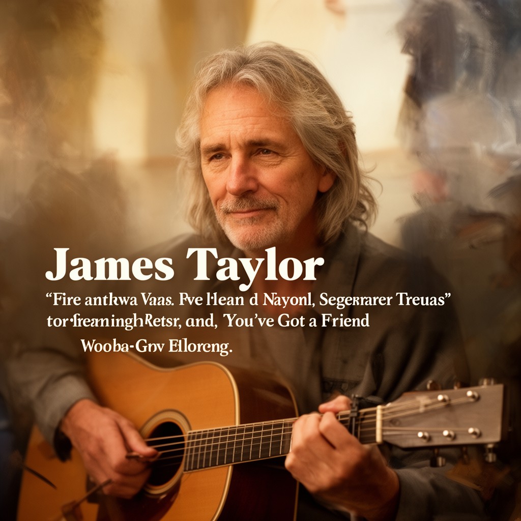 AI-generated illustration of James Taylor