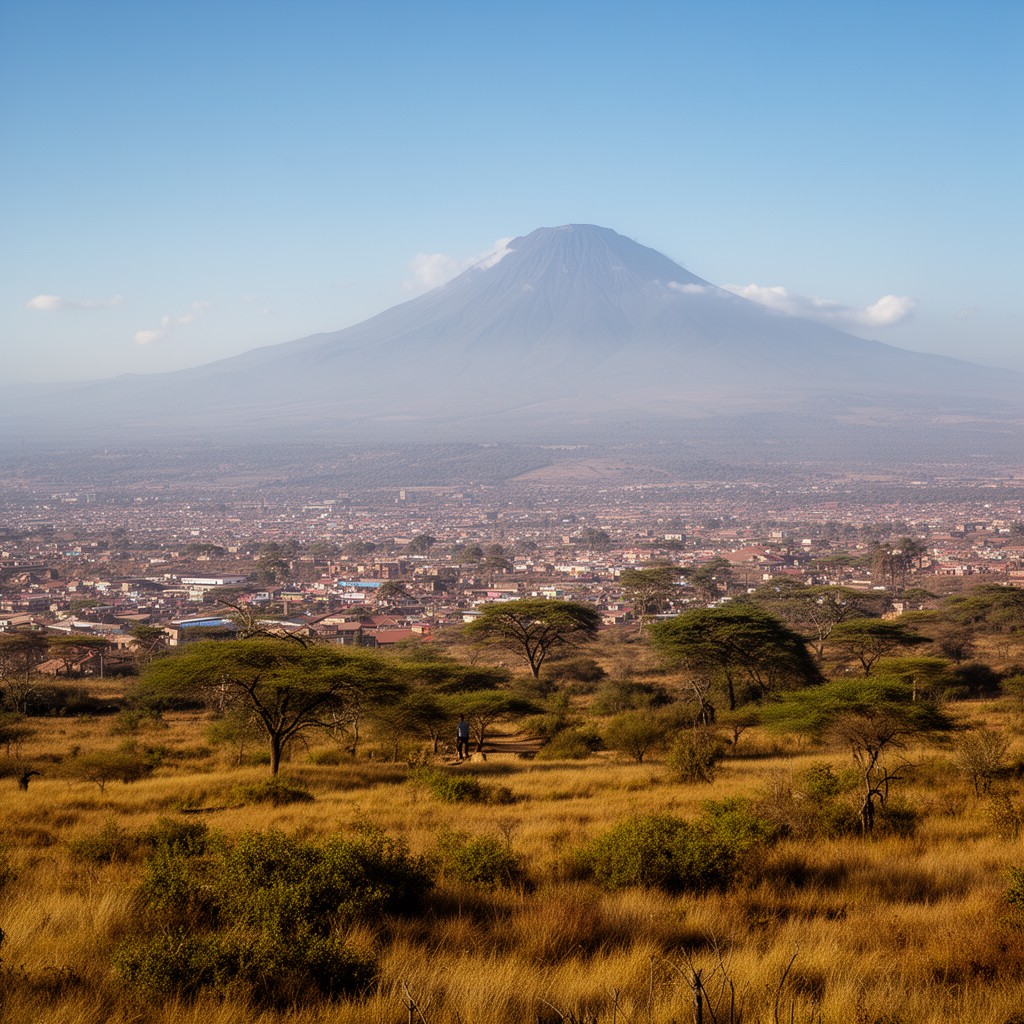 AI-generated illustration of Arusha, Tanzania