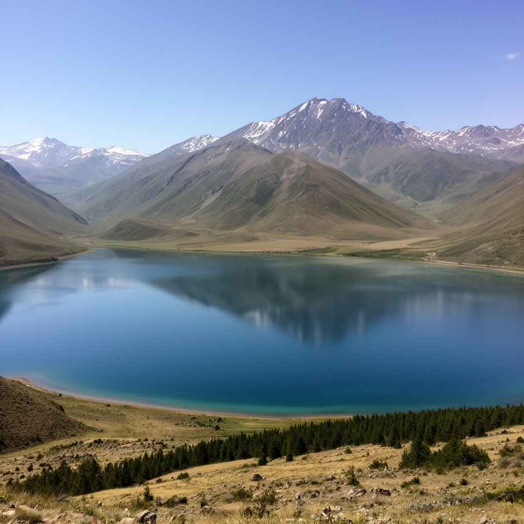 AI-generated illustration of Issyk-Kul