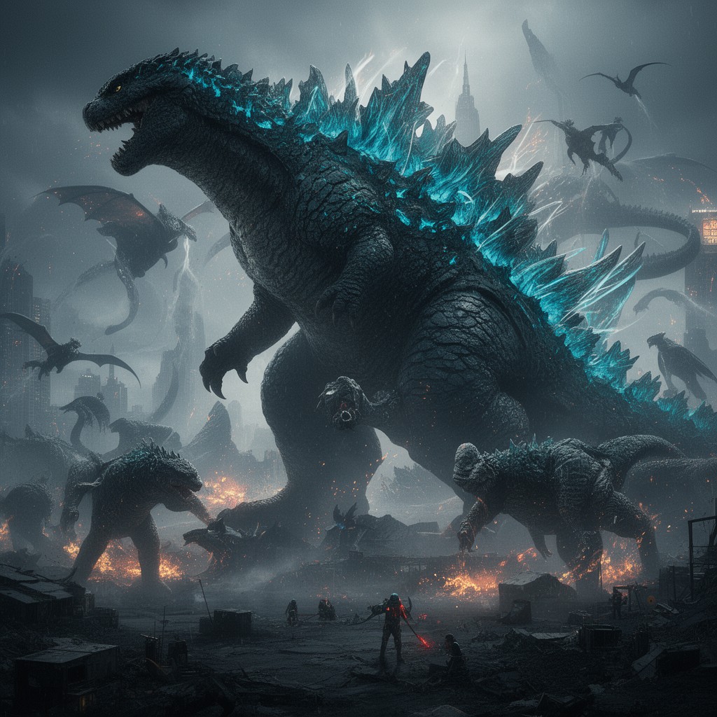 AI-generated illustration of Godzilla: King of the Monsters