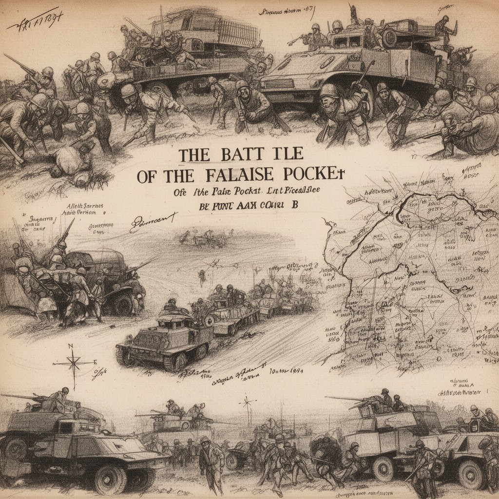 AI-generated illustration of Battle of the Falaise Pocket