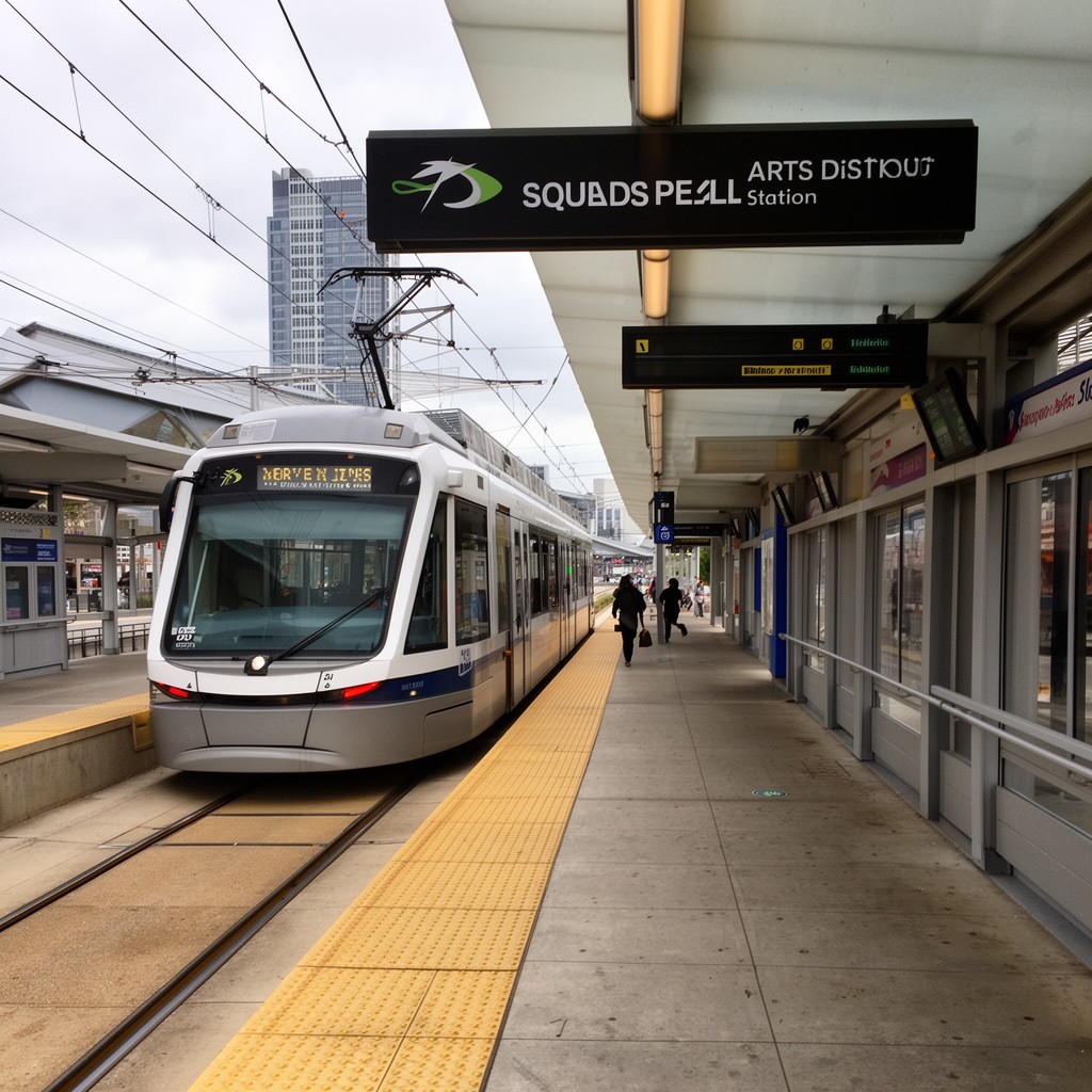 AI-generated illustration of Pearl/Arts District station