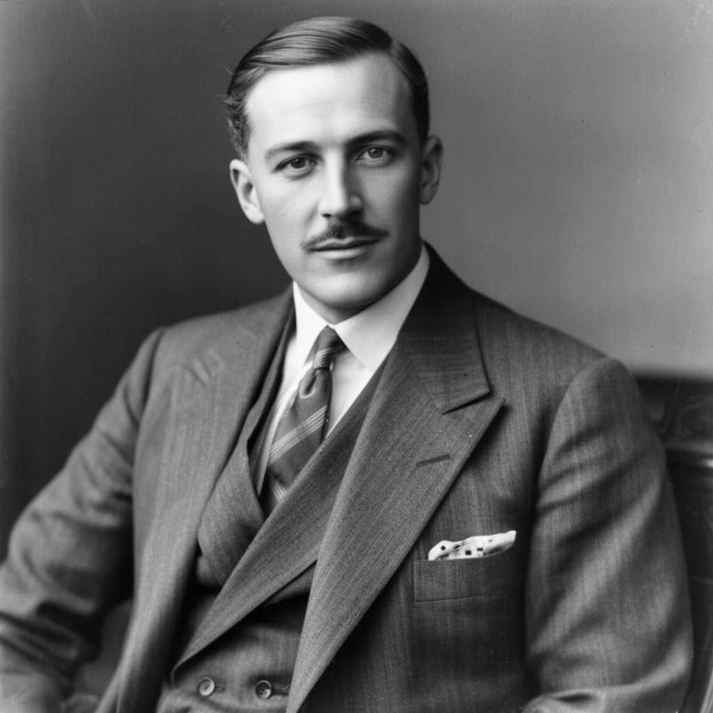 AI-generated illustration of Alfred Gwynne Vanderbilt