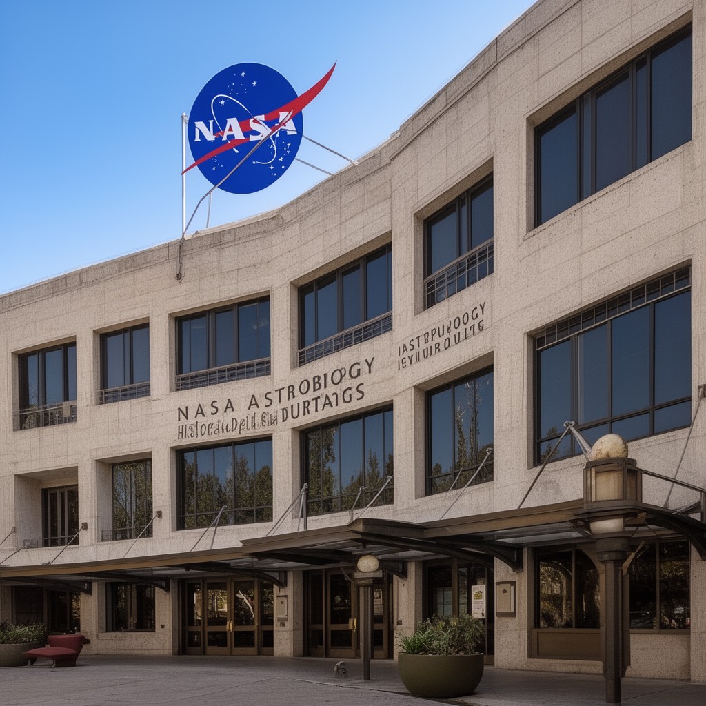 AI-generated illustration of NASA Astrobiology Institute (historical headquarters)