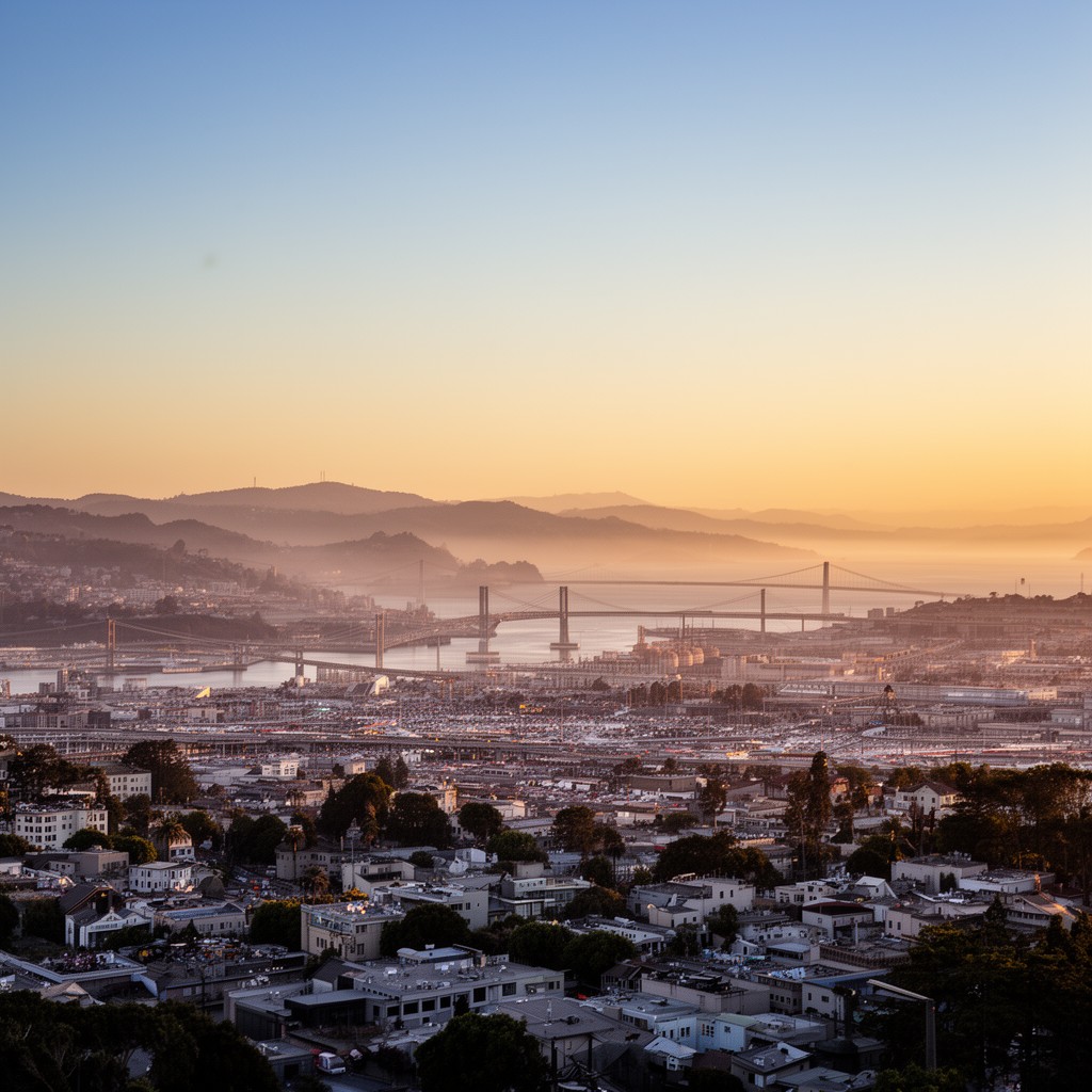 AI-generated illustration of East Bay