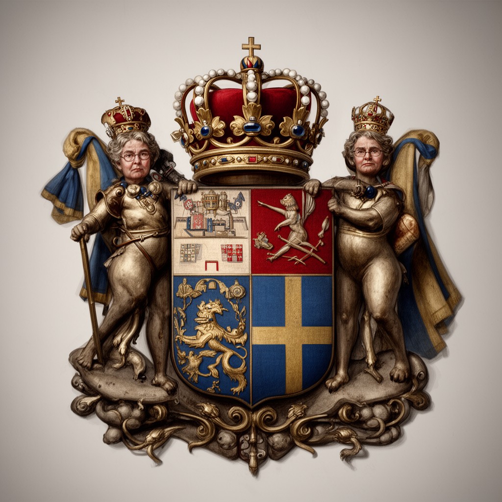 AI-generated illustration of Greater coat of arms of Sweden