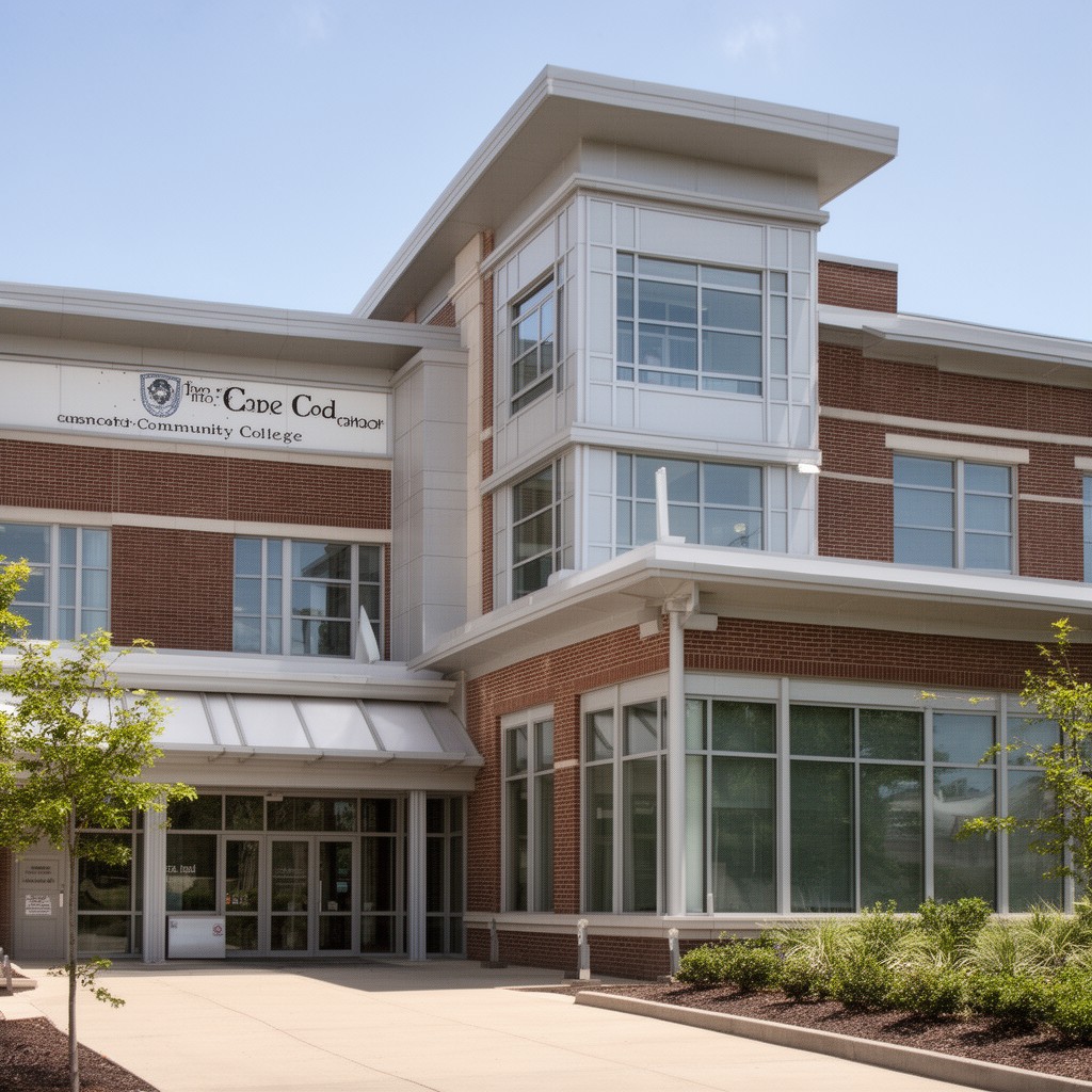 AI-generated illustration of Cape Cod Community College