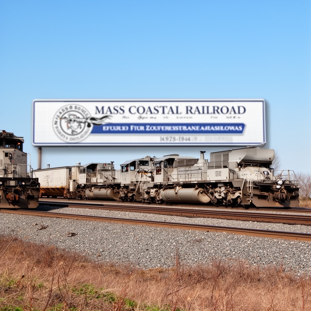 AI-generated illustration of Mass Coastal Railroad