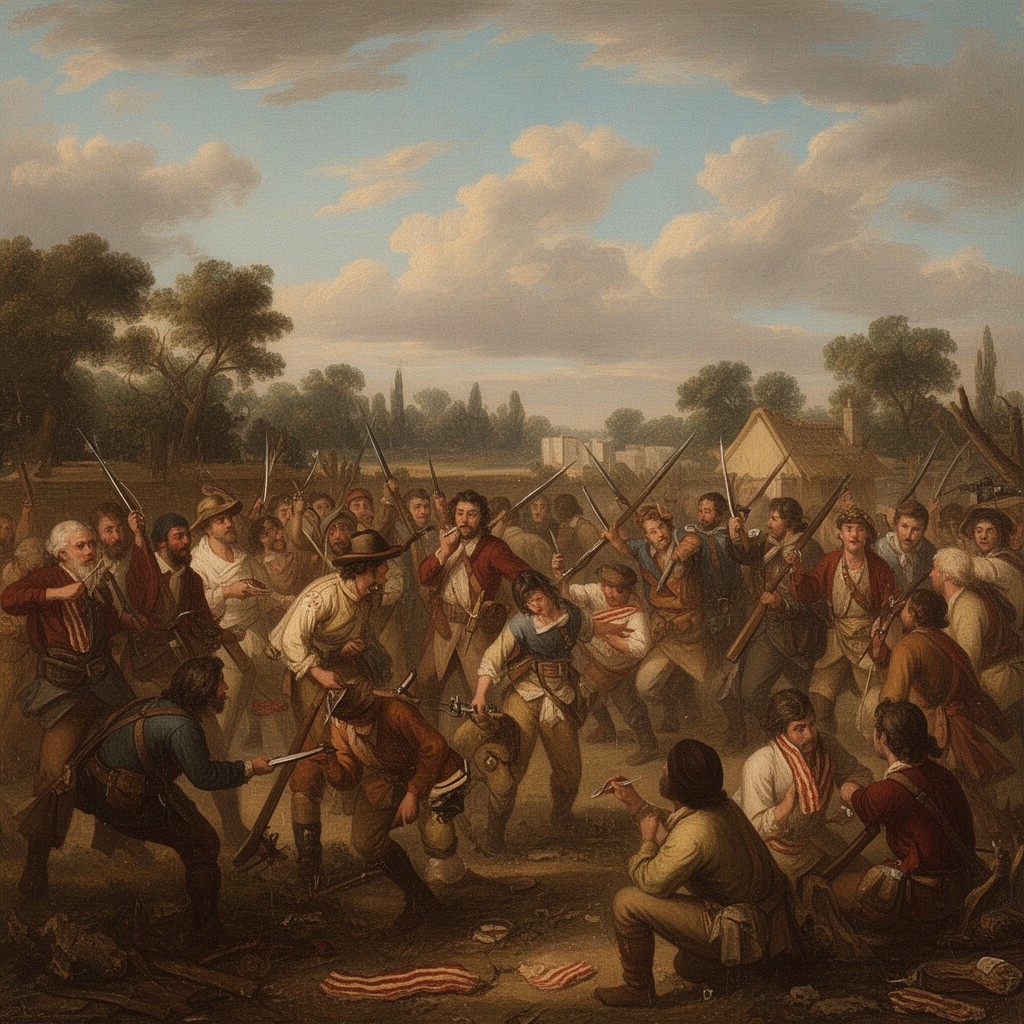 AI-generated illustration of Bacon's Rebellion