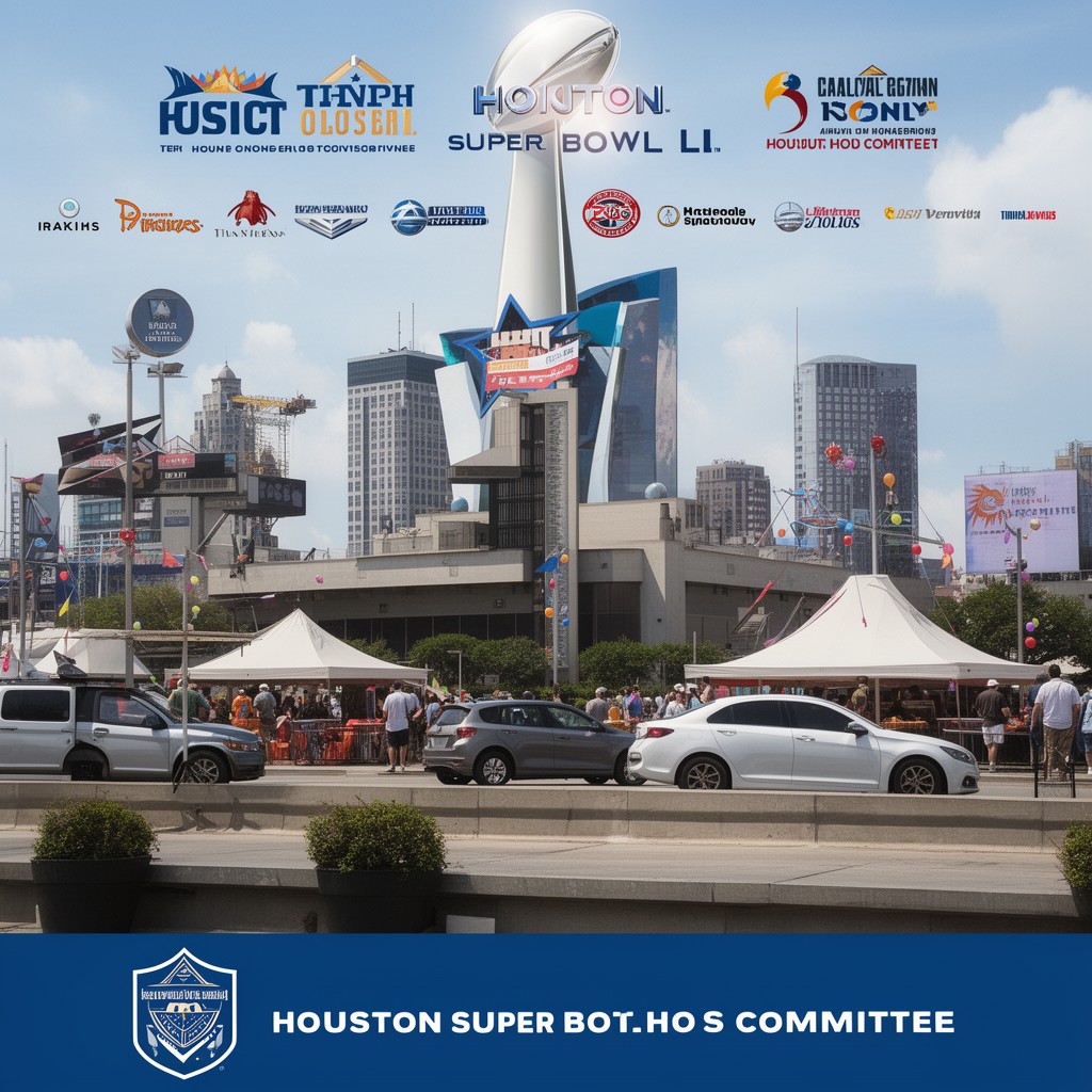AI-generated illustration of Houston Super Bowl Host Committee