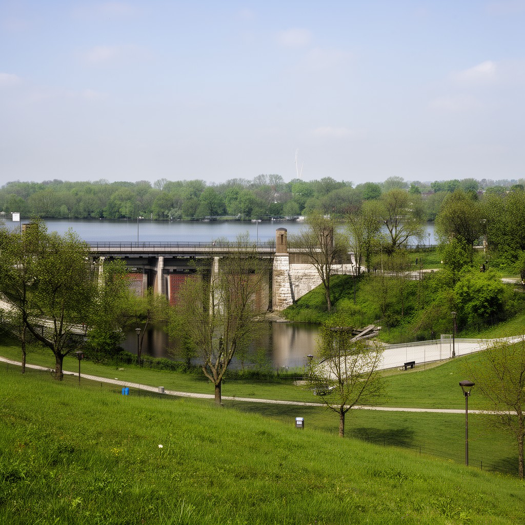 AI-generated illustration of East Park Reservoir area