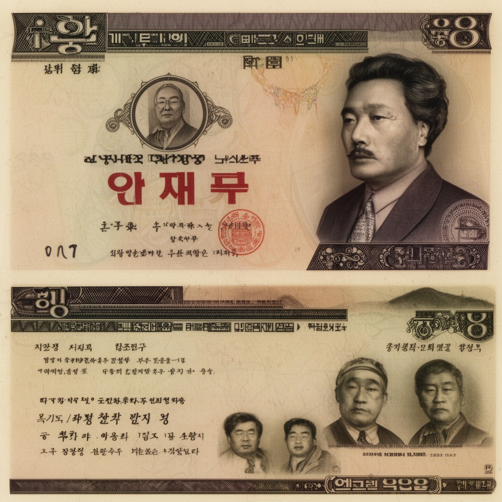 AI-generated illustration of North Korean won