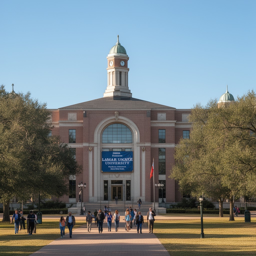 AI-generated illustration of Lamar University named in his honor
