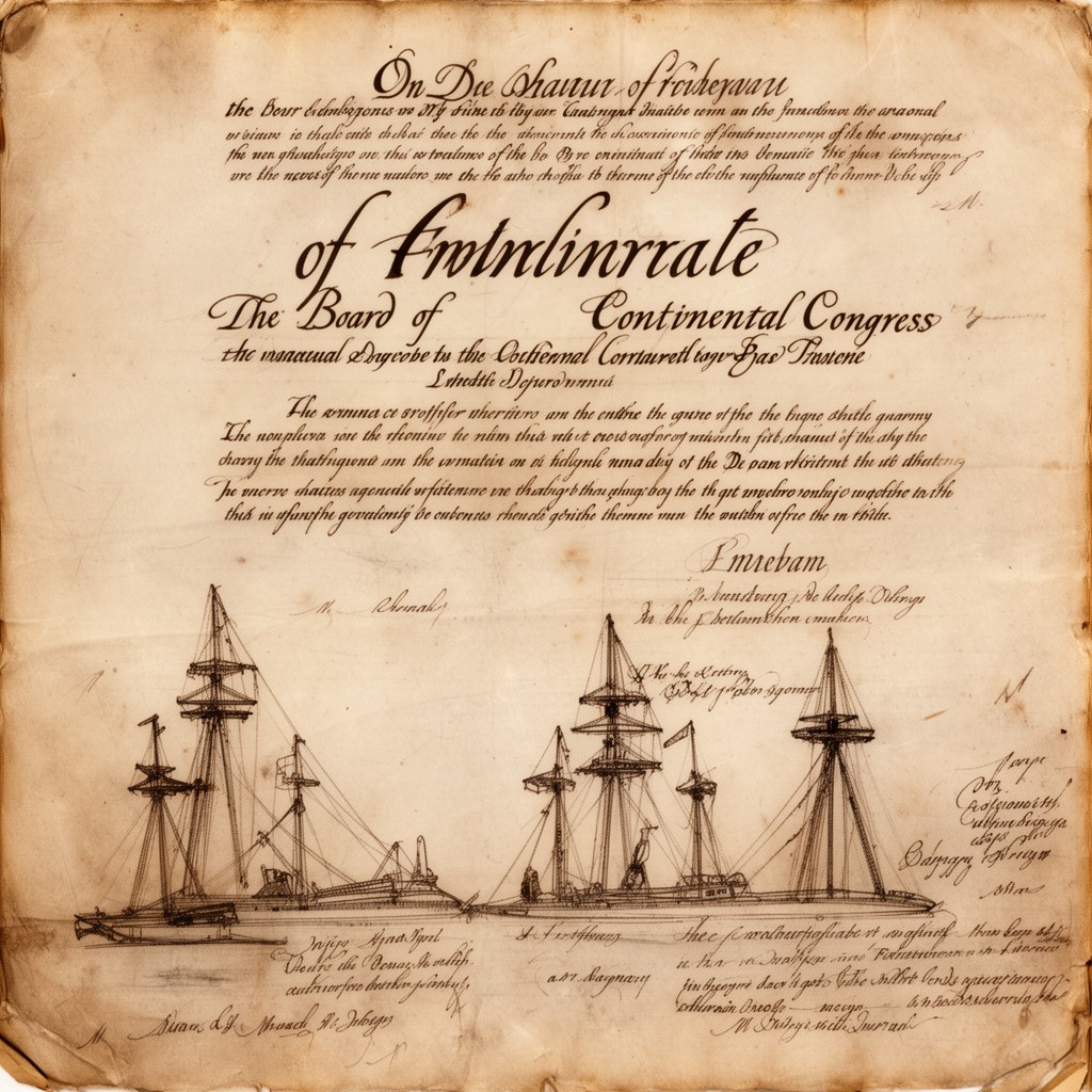 AI-generated illustration of Board of Admiralty (Continental Congress)