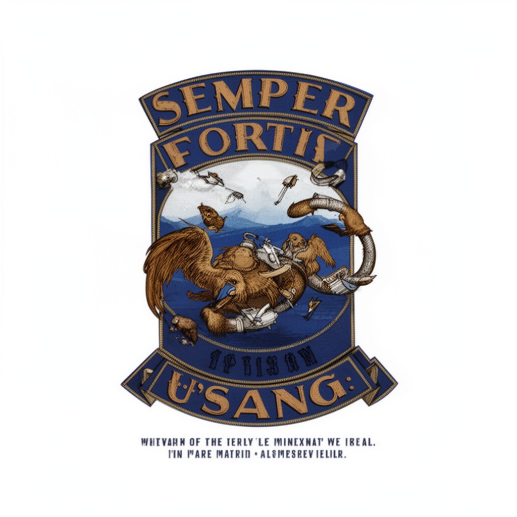 AI-generated illustration of Semper Fortis (associated with the U.S. Navy)