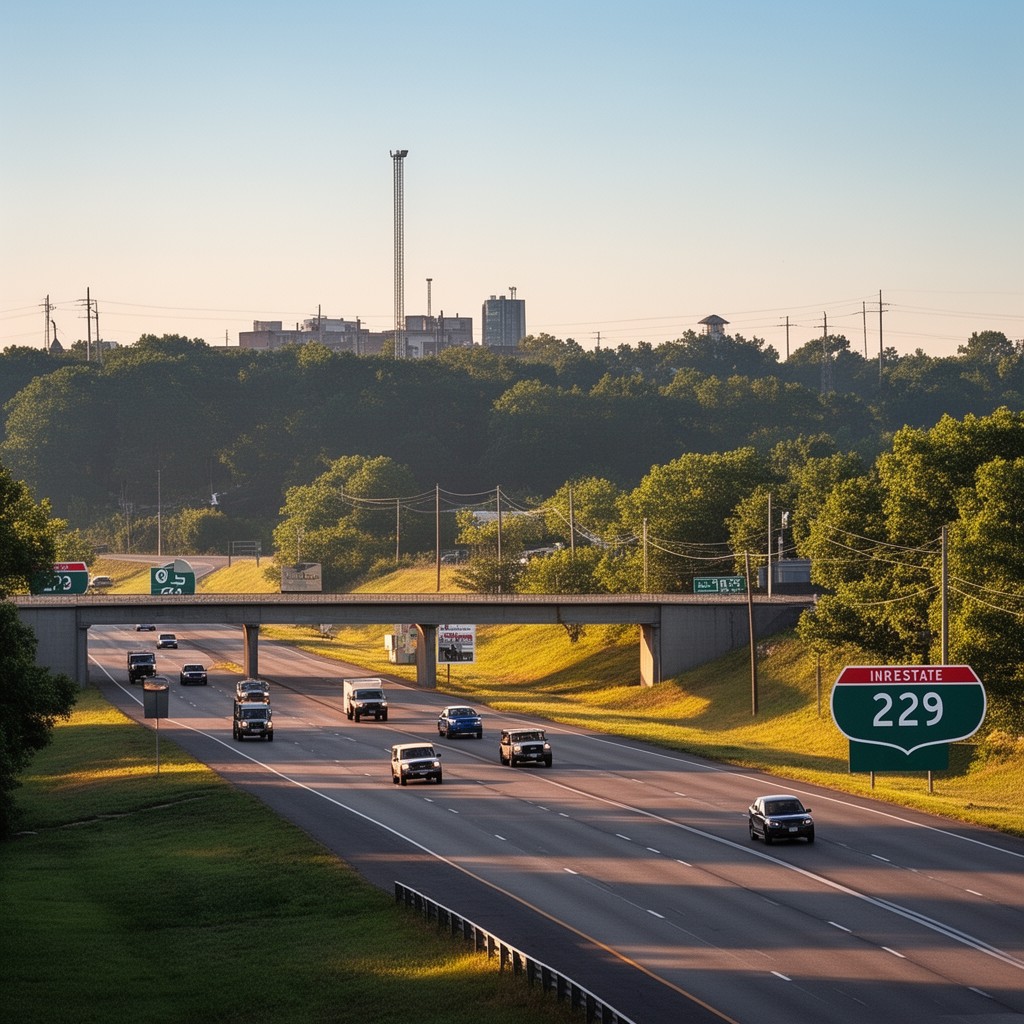 AI-generated illustration of Interstate 229 (Missouri)