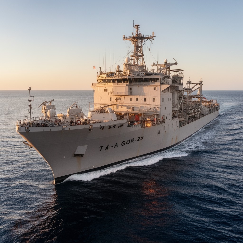 AI-generated illustration of USNS Sally Ride (T-AGOR-28)