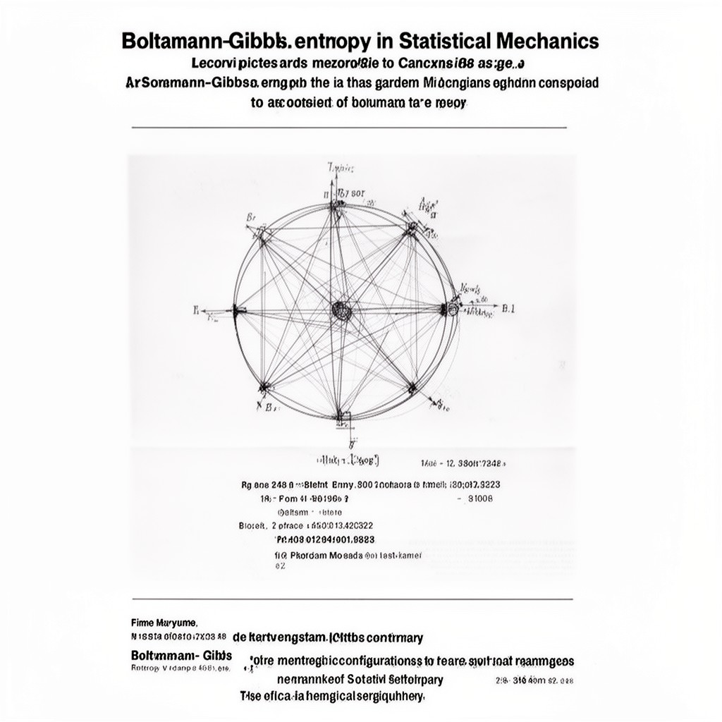 AI-generated illustration of Boltzmann–Gibbs entropy in statistical mechanics