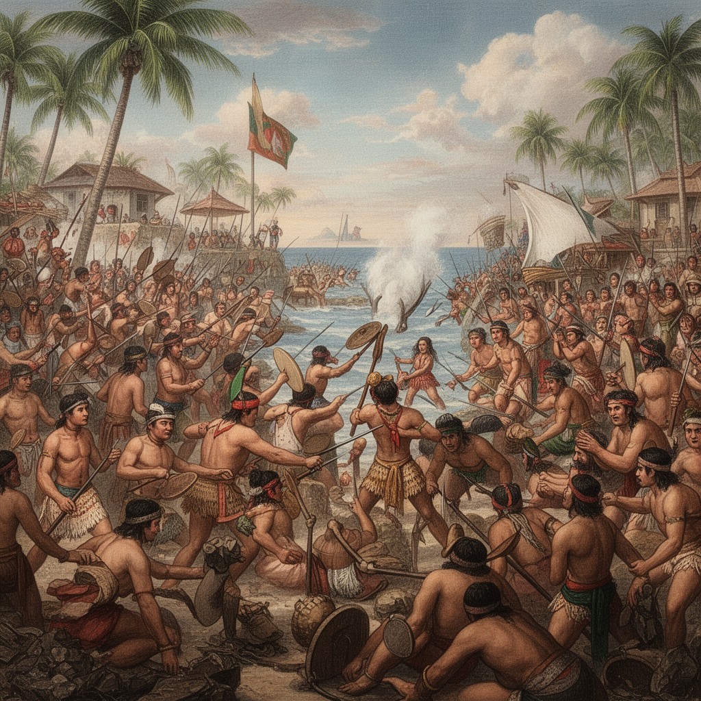 AI-generated illustration of Battle of Mactan