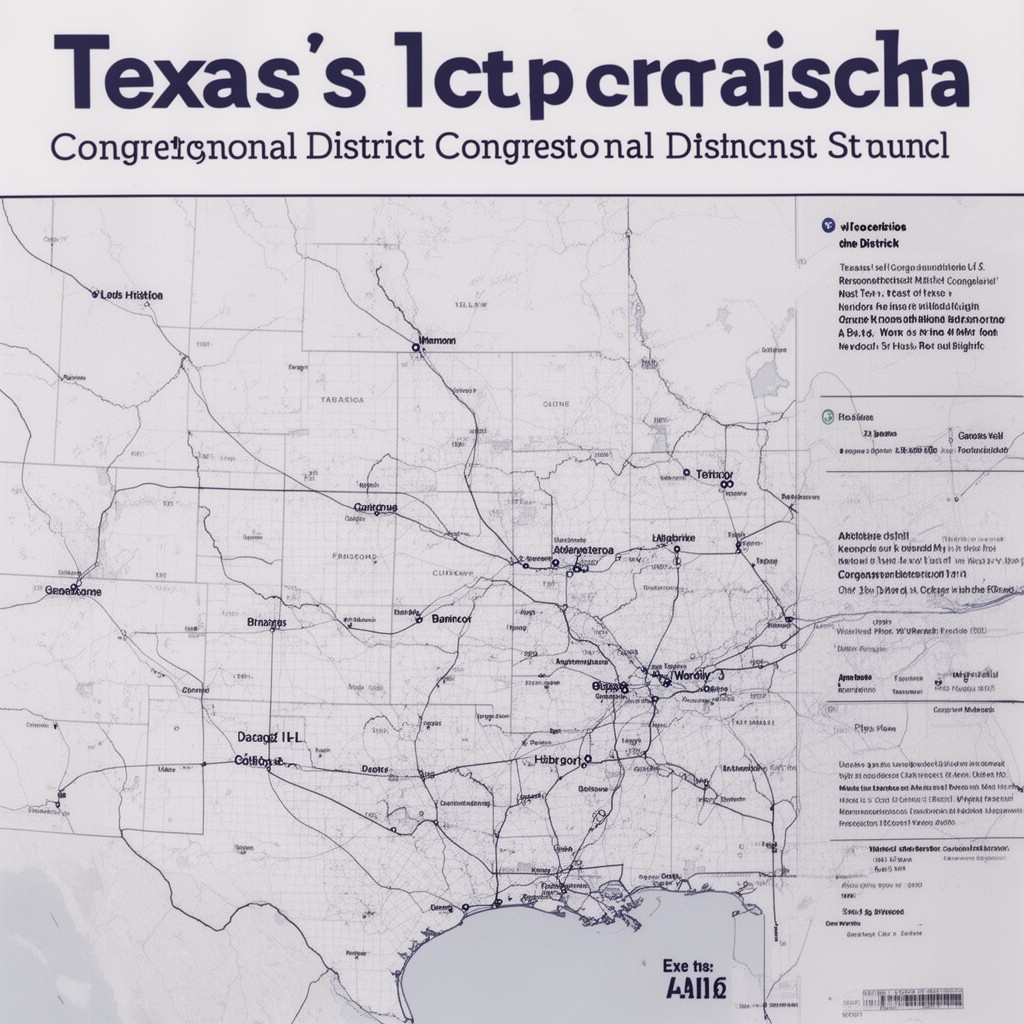 AI-generated illustration of Texas's 1st congressional district
