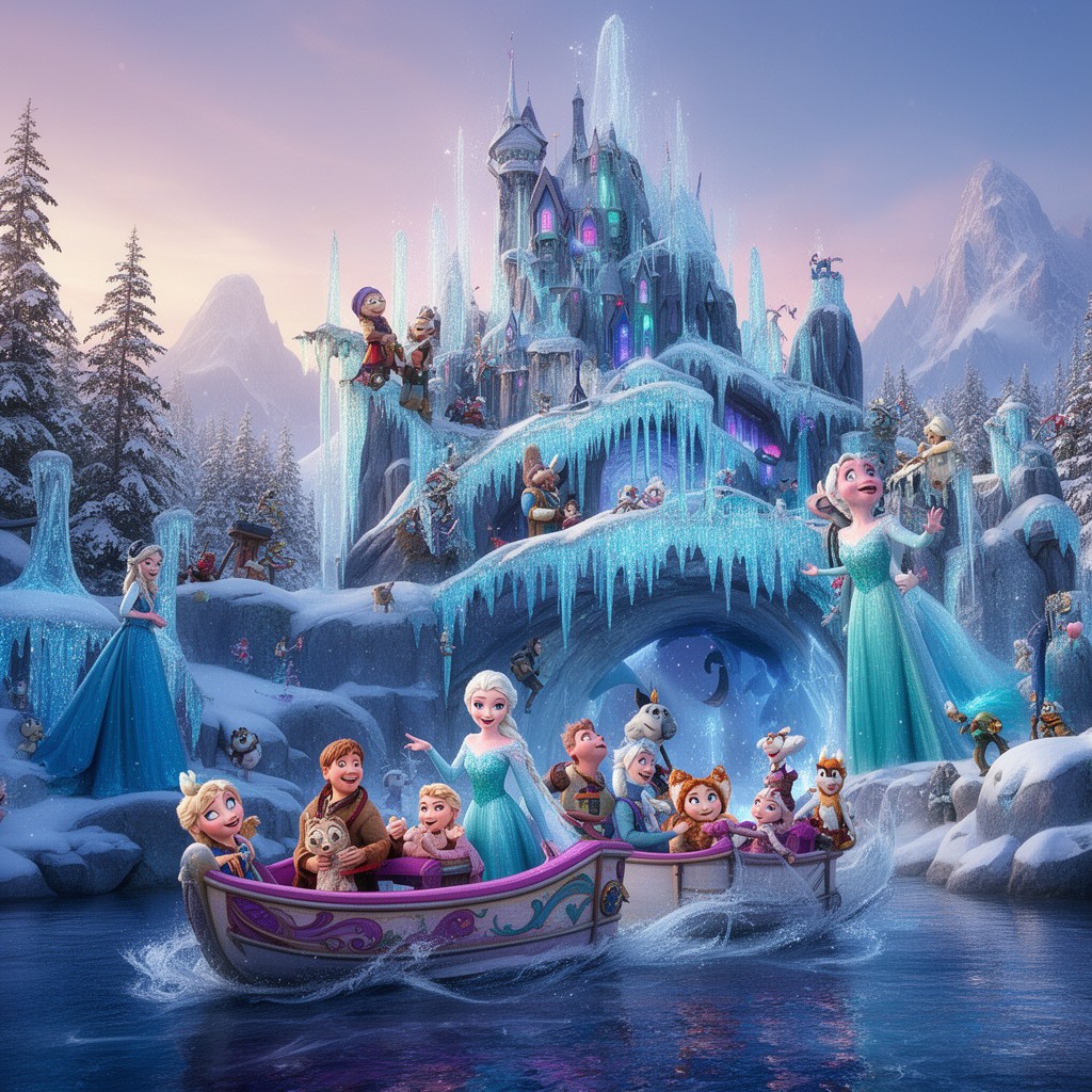 AI-generated illustration of Frozen Ever After