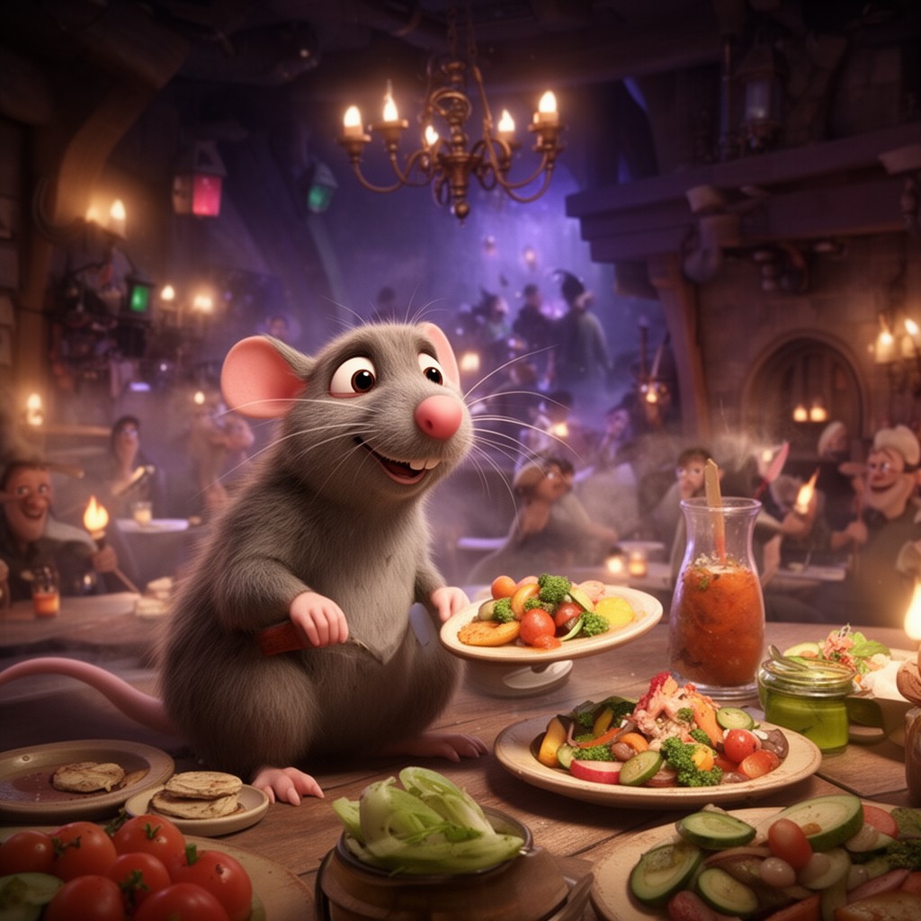 AI-generated illustration of Remy’s Ratatouille Adventure