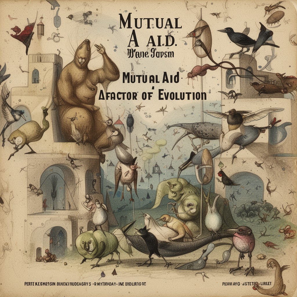 AI-generated illustration of Mutual Aid: A Factor of Evolution