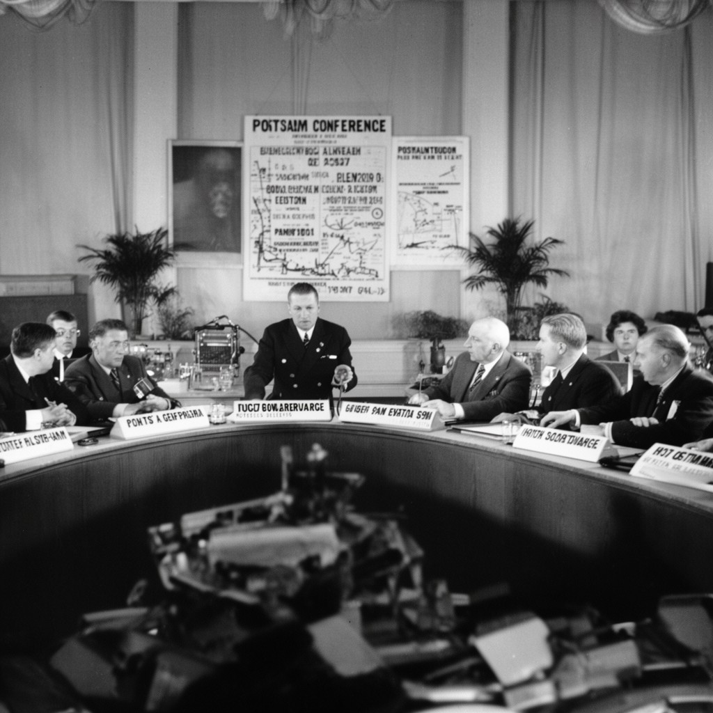 AI-generated illustration of Potsdam Conference