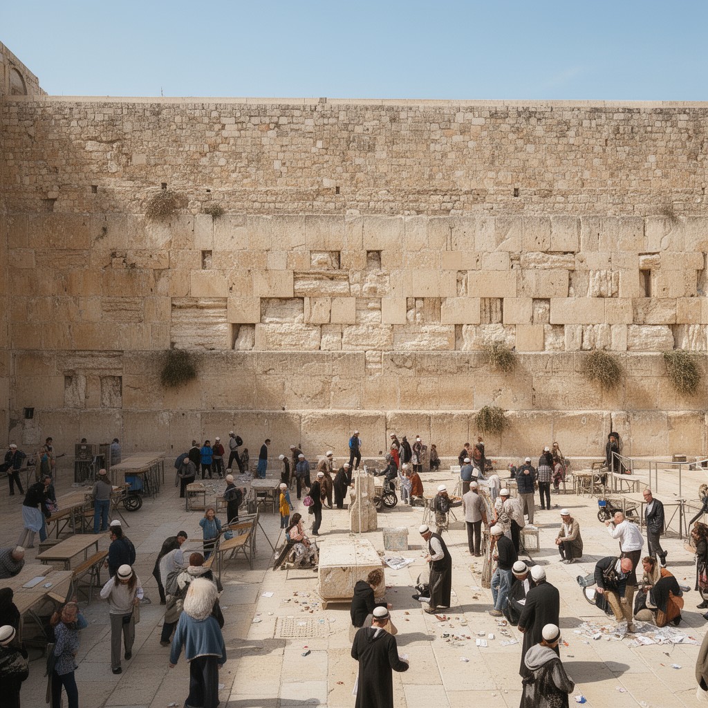 AI-generated illustration of Western Wall