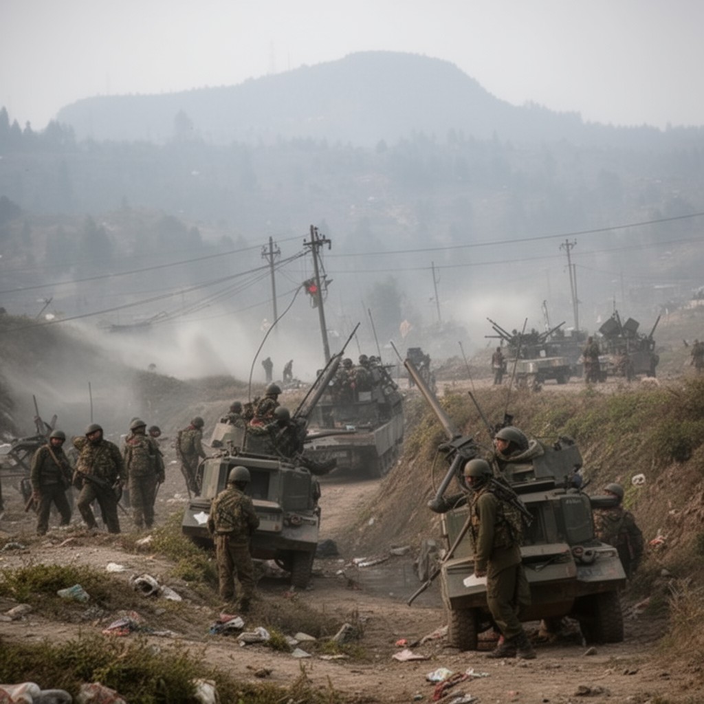 AI-generated illustration of Kashmir conflict
