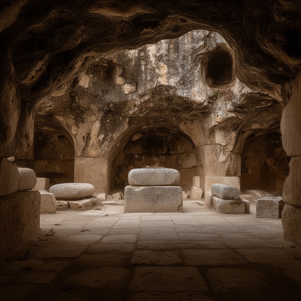 AI-generated illustration of Hebron Patriarchs’ Cave