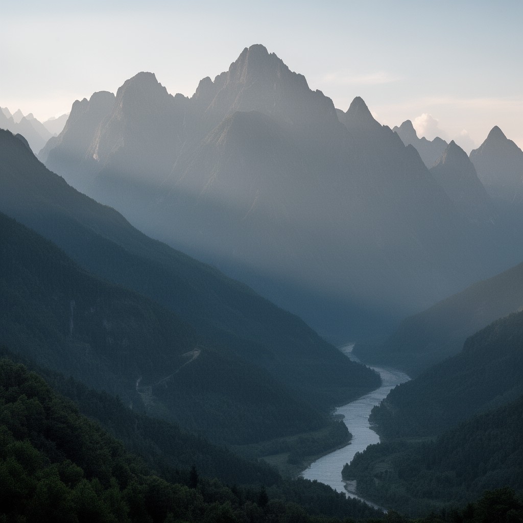 AI-generated illustration of Mountains Beyond Mountains