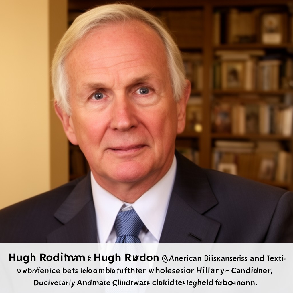 AI-generated illustration of Hugh Rodham