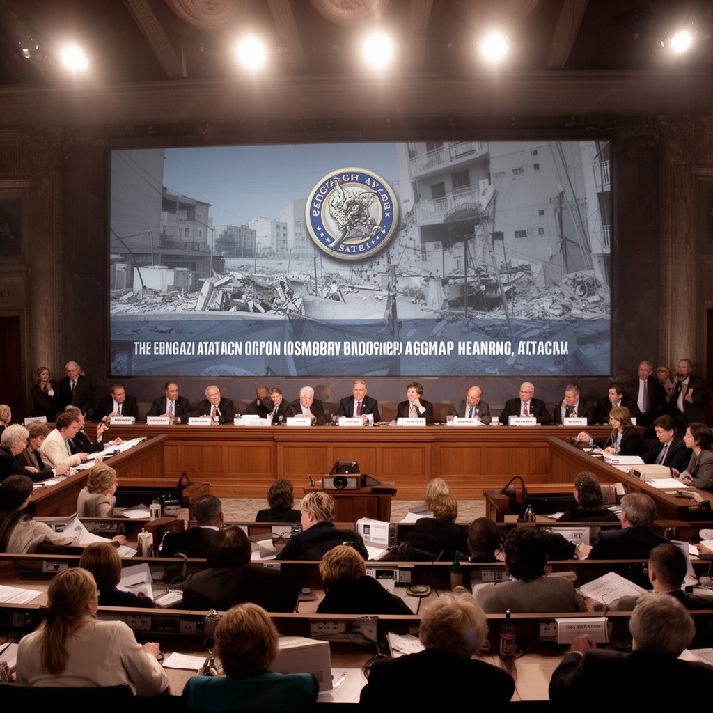 AI-generated illustration of Benghazi attack congressional hearings