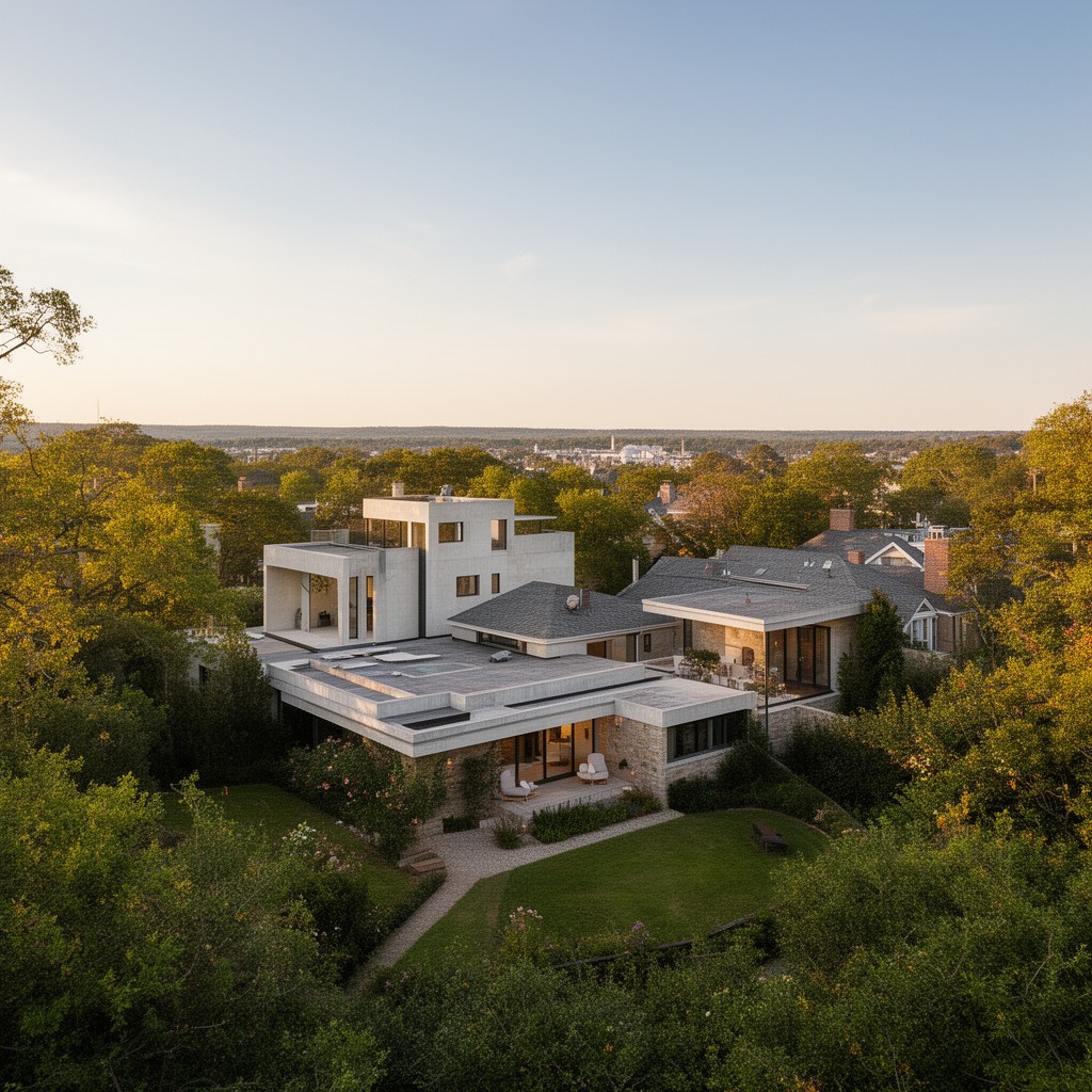 AI-generated illustration of New Canaan, Connecticut